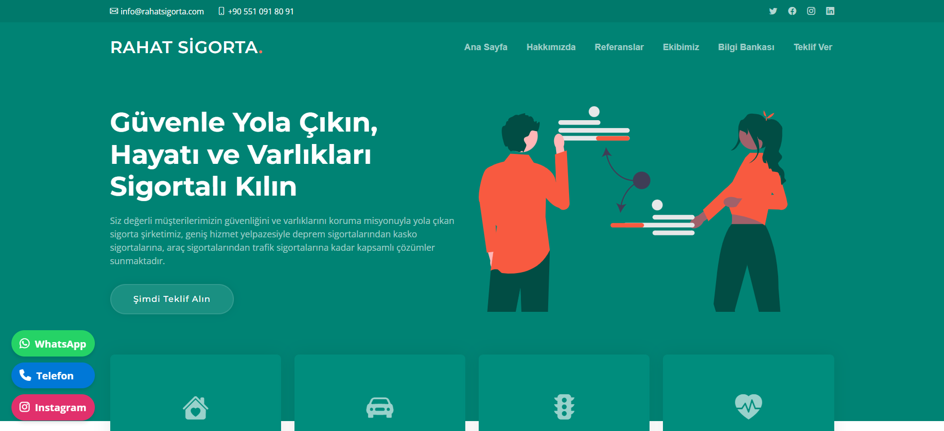 Kurumsal teklif isteme entegreli sigorta sayfamız.